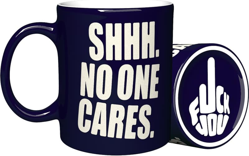 Funny Engraved Ceramic Mug with Middle Finger Design
