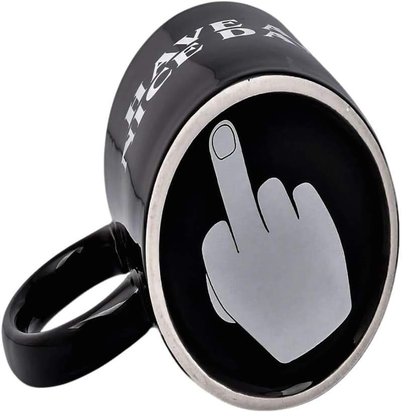 Funny Middle Finger Coffee Mug - 11oz Novelty Gift for All