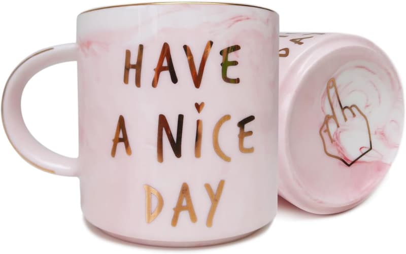 Sassy Pink Marble Coffee Mug - Funny Gifts for Women