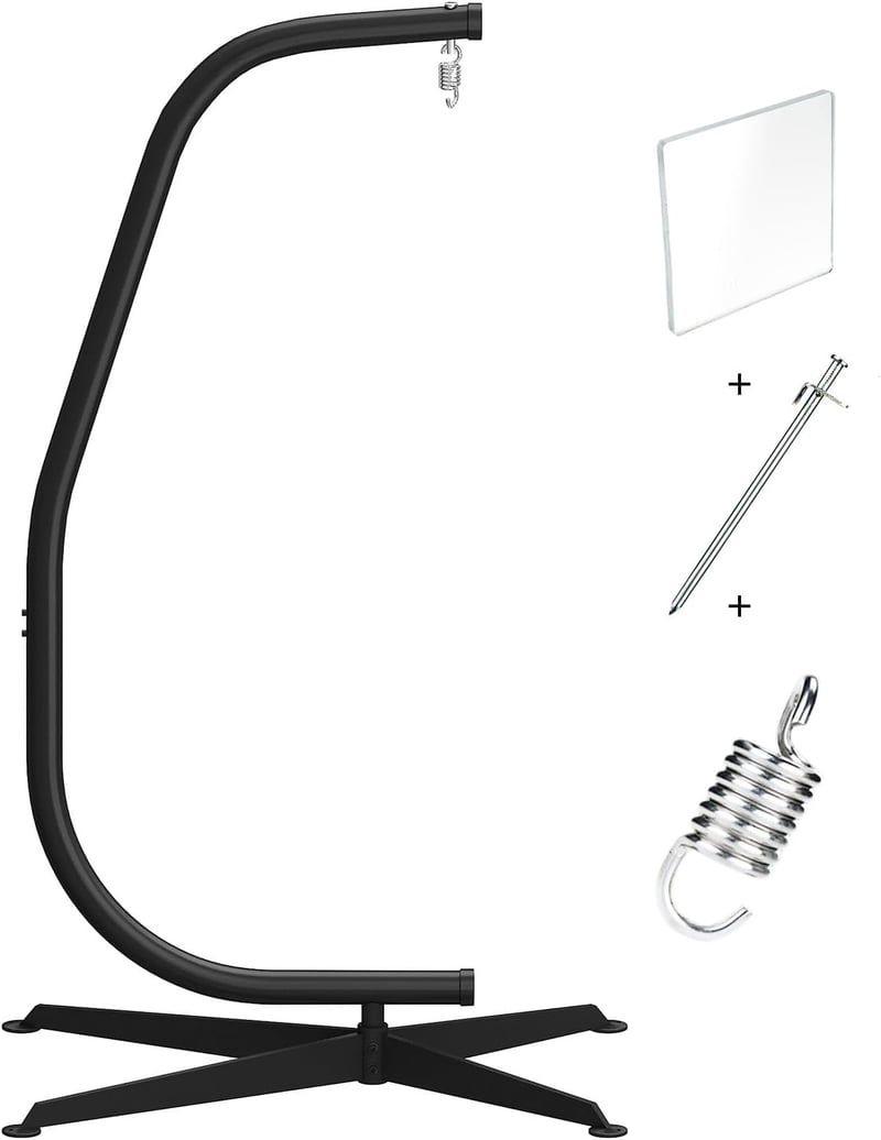 Sturdy Hammock Swing Stand with Spring Hook, Max Load 330lbs