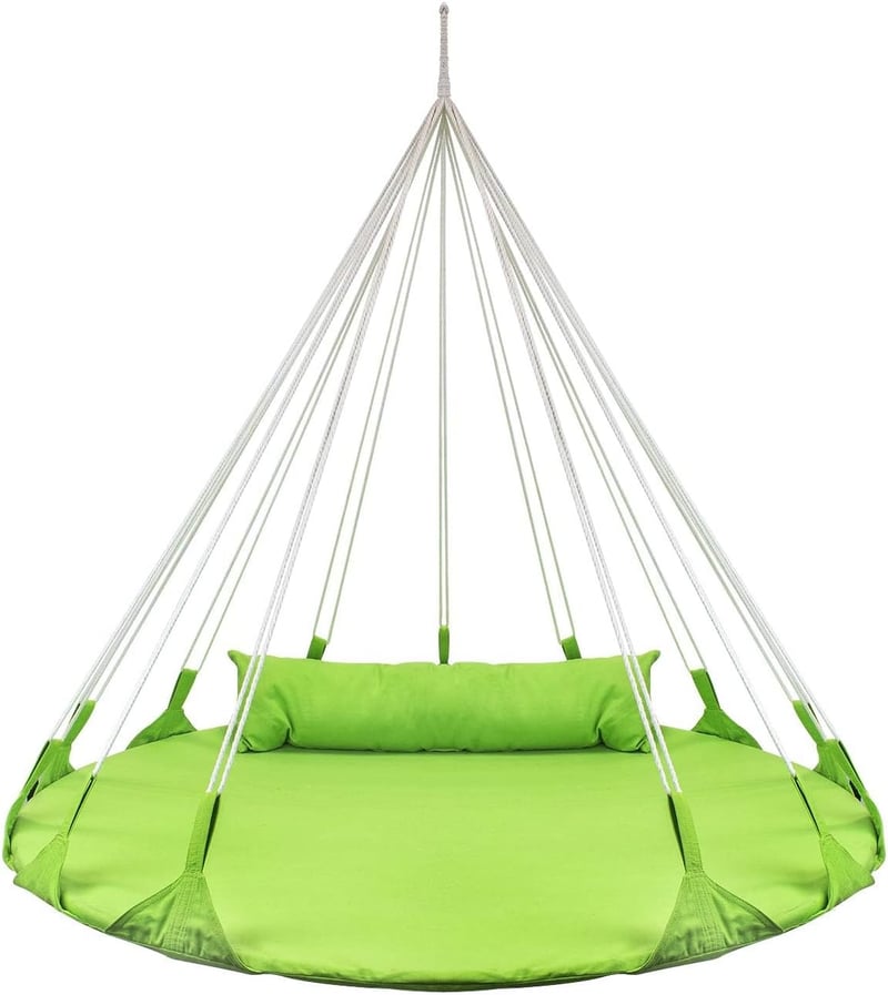 Premium Cotton Double Hammock Swing Lounger - 264lbs Capacity