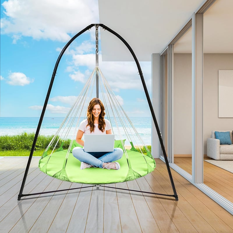 Premium Cotton Double Hammock Swing Lounger - 264lbs Capacity