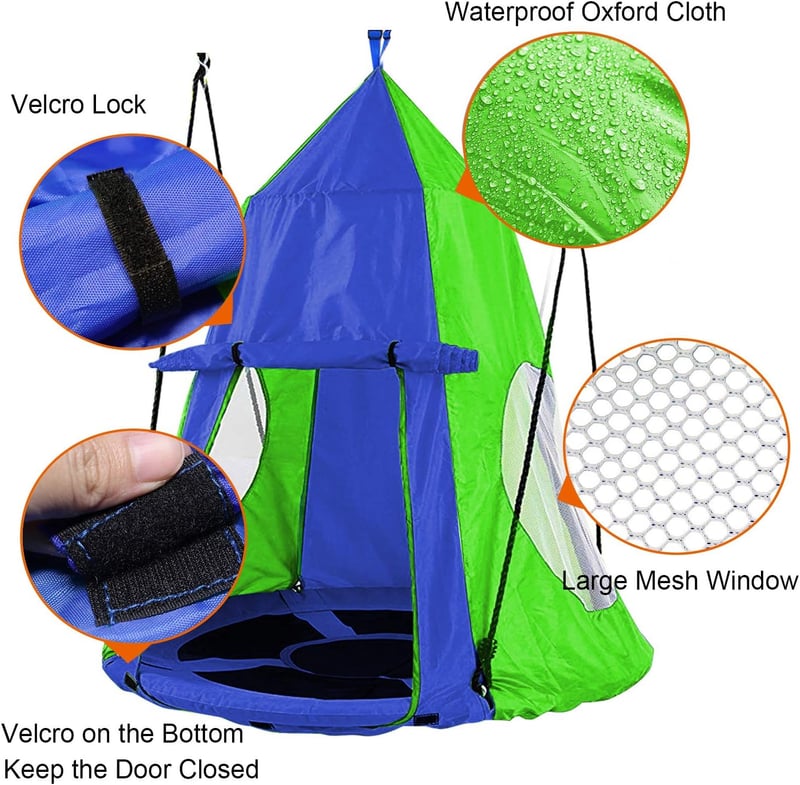 Waterproof Hanging Tree Swing Tent for Indoor/Outdoor Play