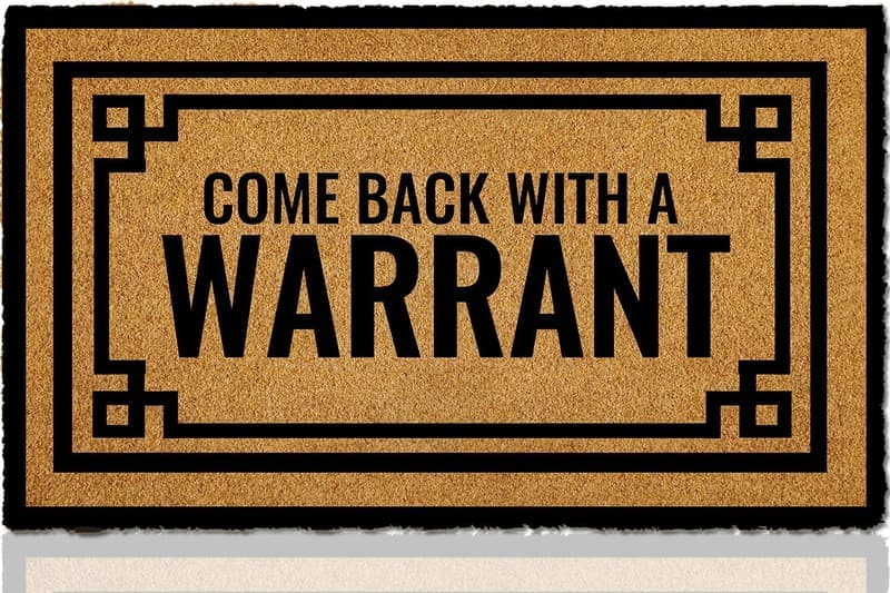 Funny Come Back with a Warrant Coir Door Mat 23.6