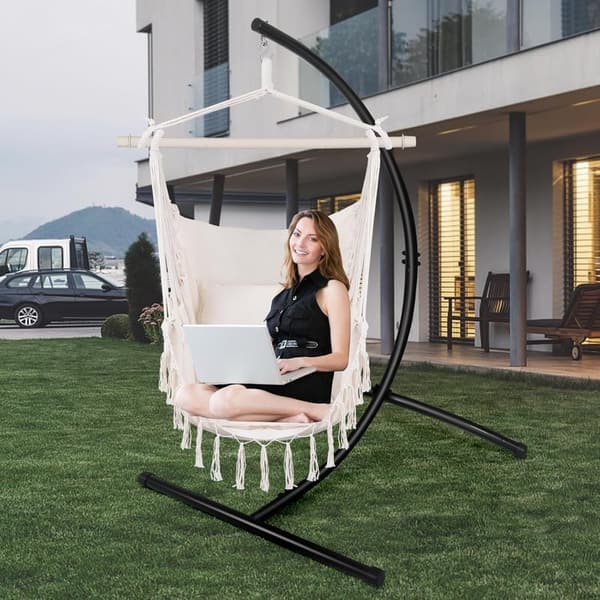 Hammock Chair Stand for Indoor/Outdoor Swing Chairs, 330 lbs Capacity