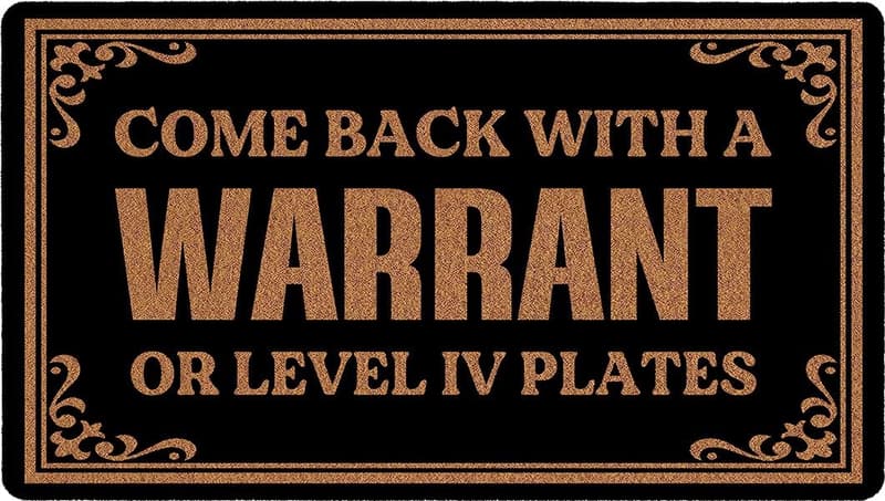 Funny Welcome Doormat with Non-Slip Rubber Backing, 30x17 Inch