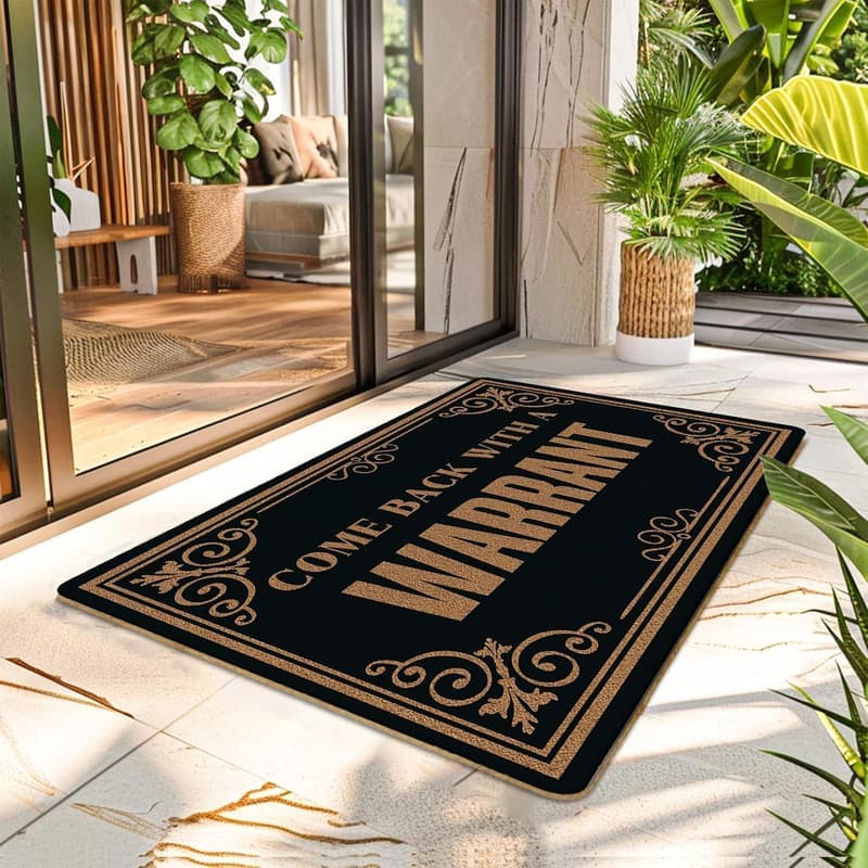 Funny Coir Welcome Mat with Non-Slip Backing – Housewarming Gift