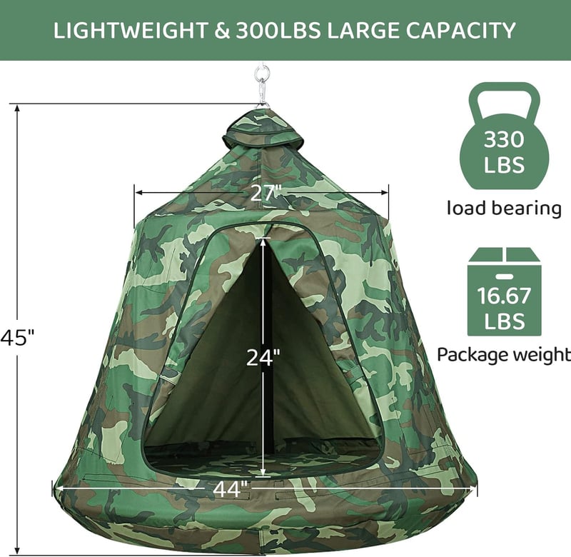 Indoor/Outdoor Hanging Tent for Kids & Adults, 45