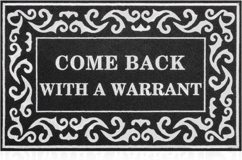 Funny Welcome Mat with Non-Slip Rubber Backing for Home