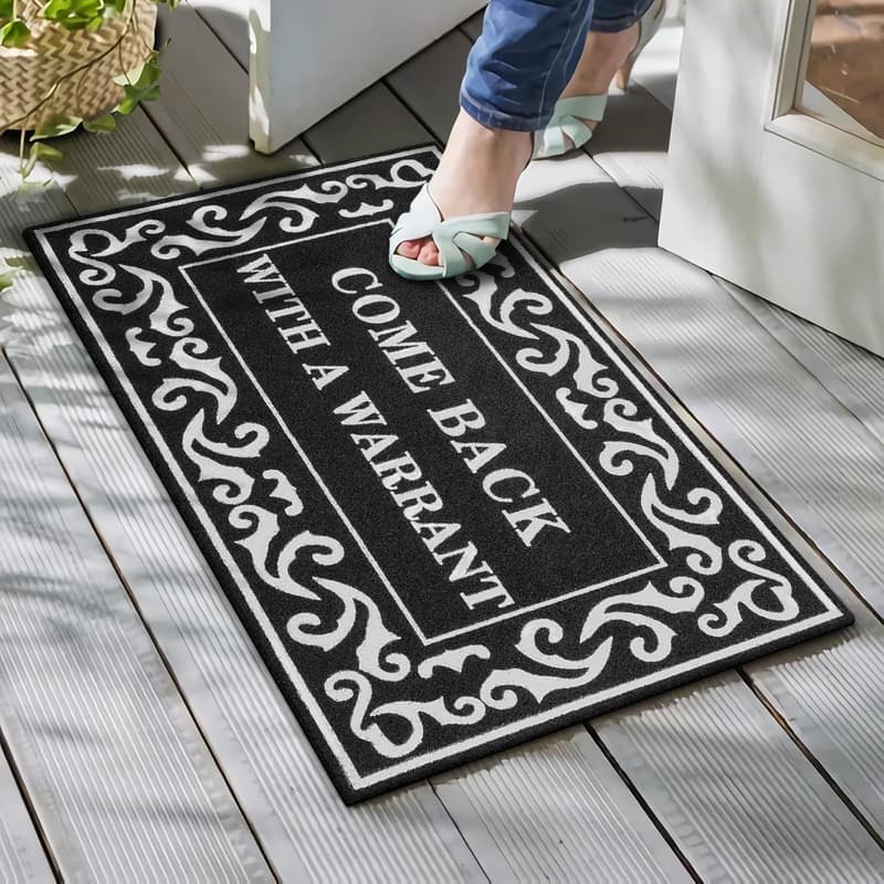 Funny Welcome Mat with Non-Slip Rubber Backing for Home