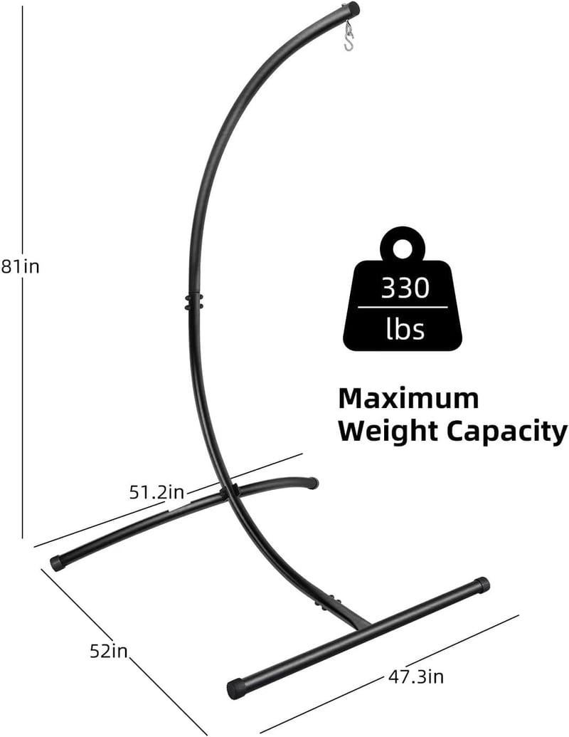 Hammock Chair Stand for Indoor/Outdoor Use, Max Load 350 lbs