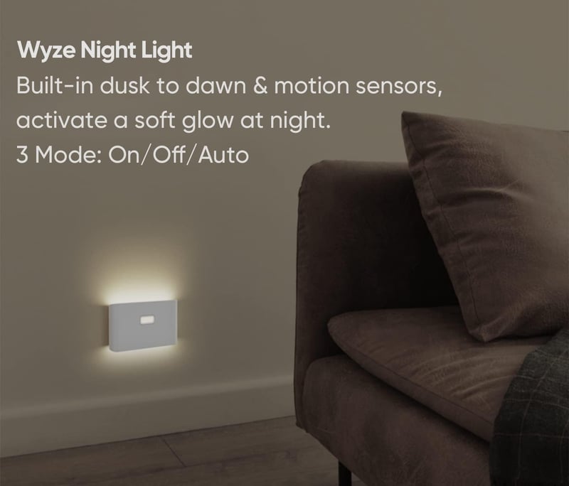 Rechargeable LED Night Lights with Motion Sensors - 3 Pack