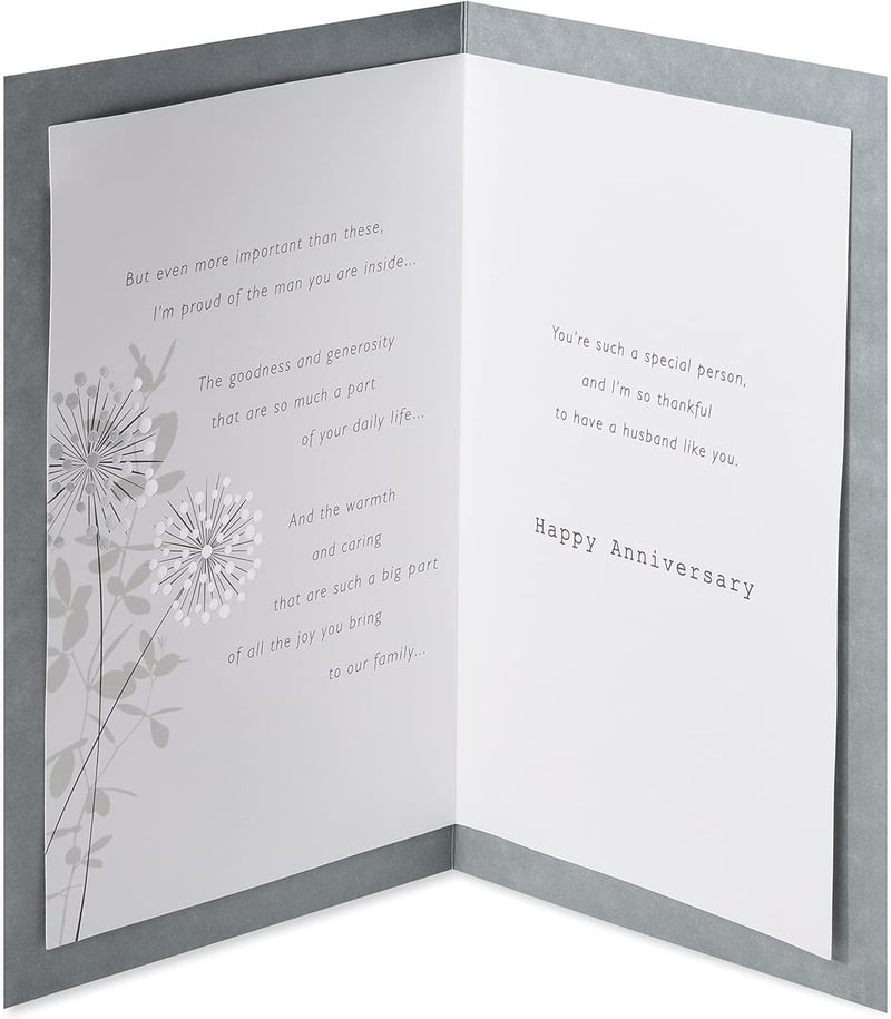 Anniversary Card for Husband - Proud of You Design
