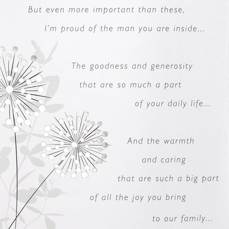 Anniversary Card for Husband - Proud of You Design