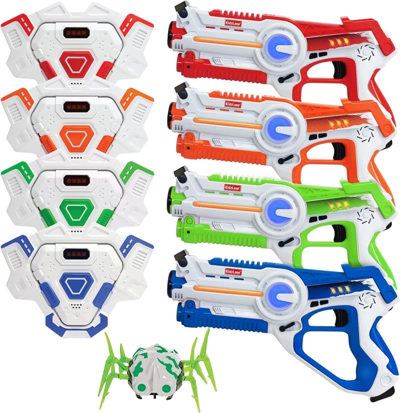 Kidzlane Laser Tag Set for 4 Kids with Vests and Target