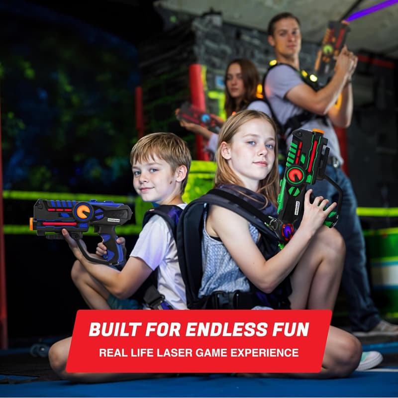 Multiplayer Laser Tag Set with Vests - Family Fun for Ages 8+