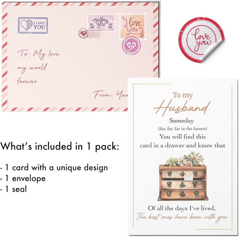 25th Anniversary Love Card with Envelope and Seal