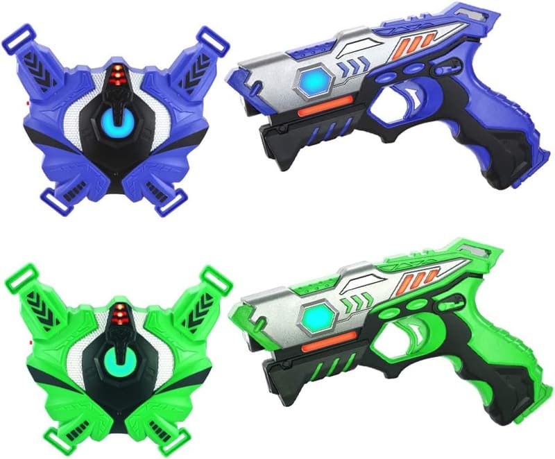 Laser Tag Gun Set with Vests for 2 Players