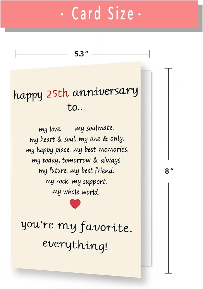 25th Anniversary Funny Cards for Couples