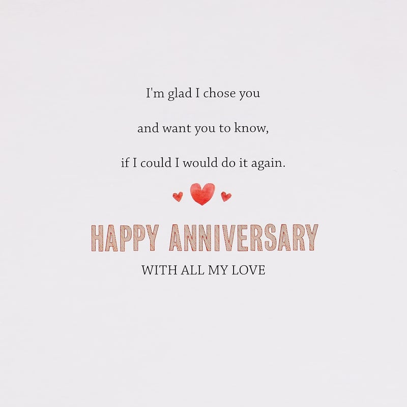 Husband Anniversary Card - Traditional Design