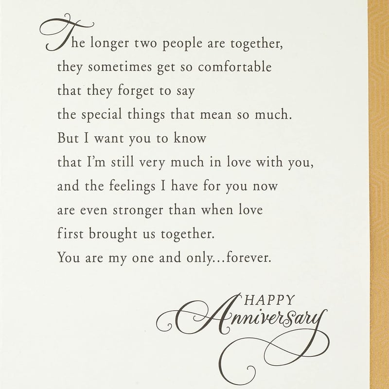 Anniversary Card for Couples - 