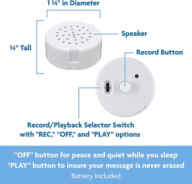 Custom Voice Recorder for Plush Toys - 60-Second Multi-Message