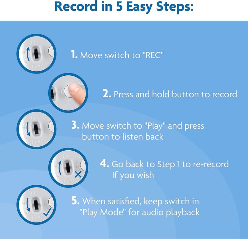 Custom Voice Recorder for Plush Toys - 60-Second Multi-Message