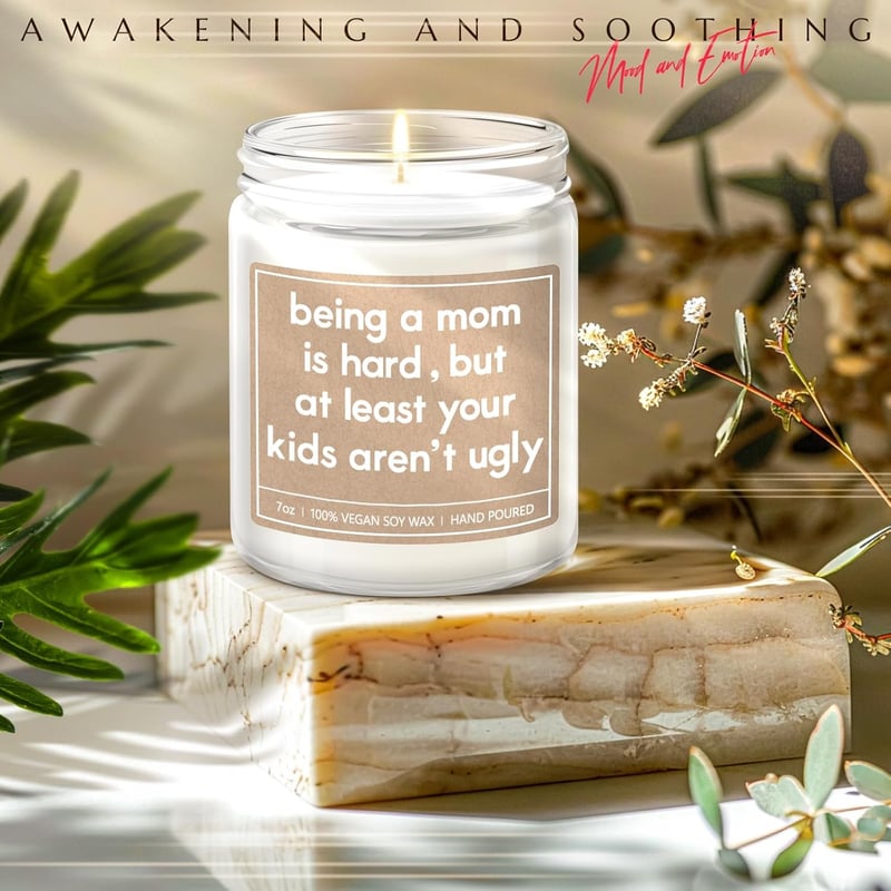Lavender Scented Candle - Funny Gift for Mom's Birthday