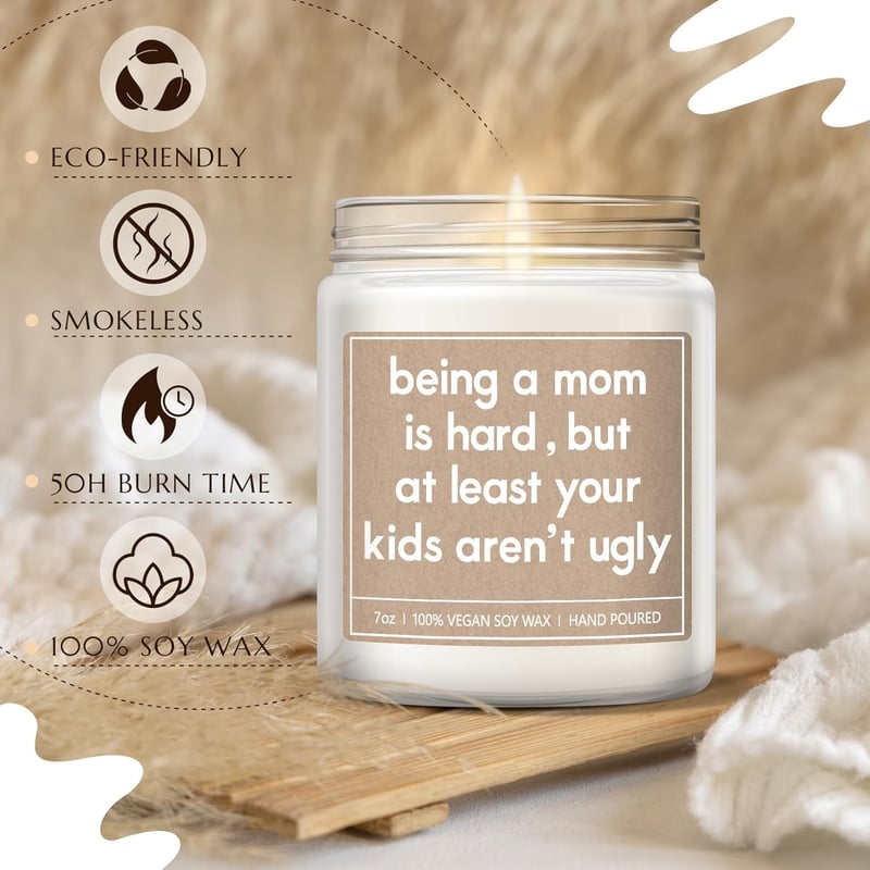 Lavender Scented Candle - Funny Gift for Mom's Birthday