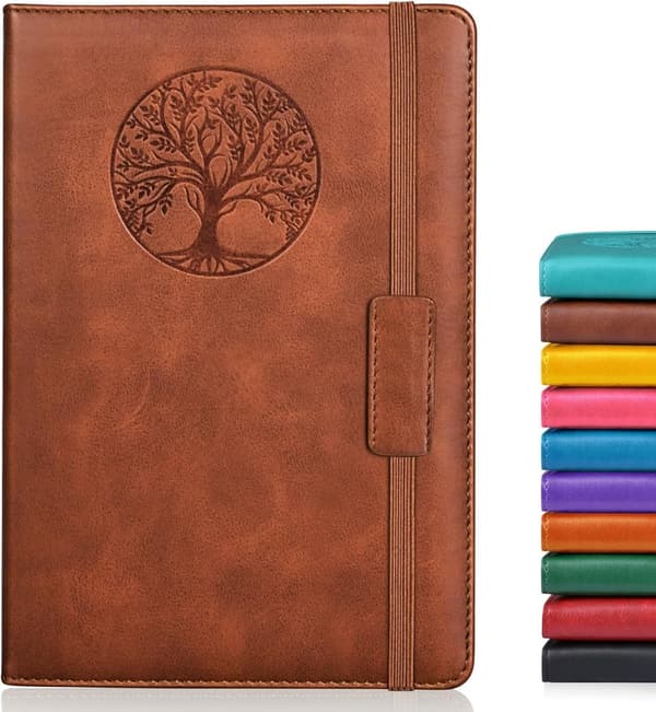 A5 Leather Journal Notebook for Writing and Travel - 256 Pages