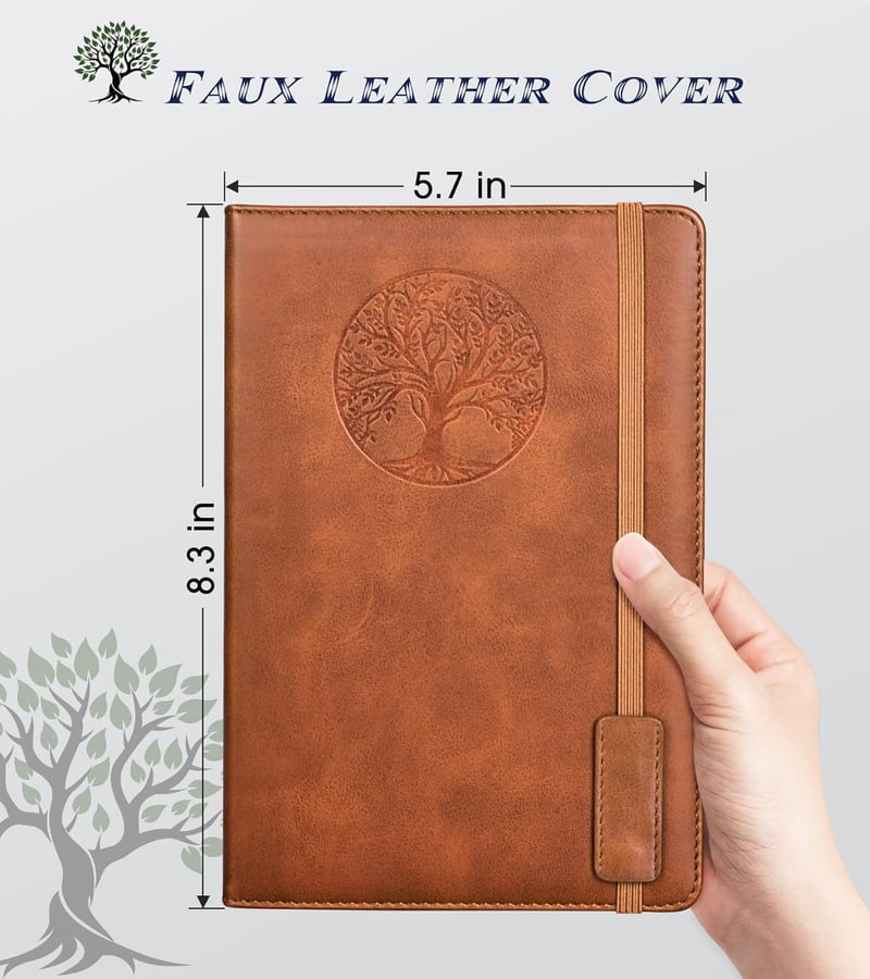A5 Leather Journal Notebook for Writing and Travel - 256 Pages