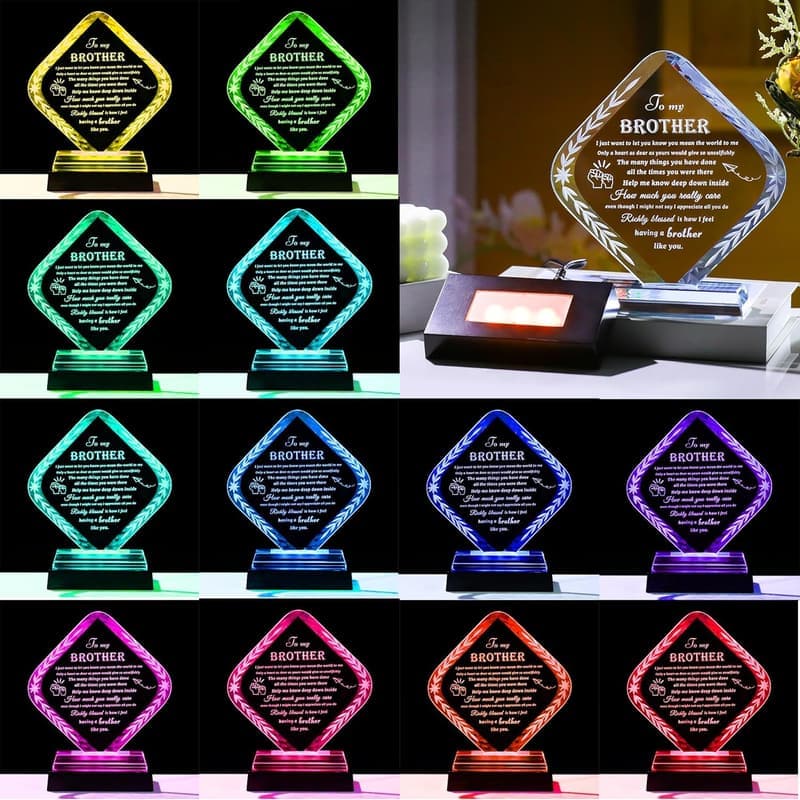 Meaningful Crystal Brother Plaque Keepsake from Sister