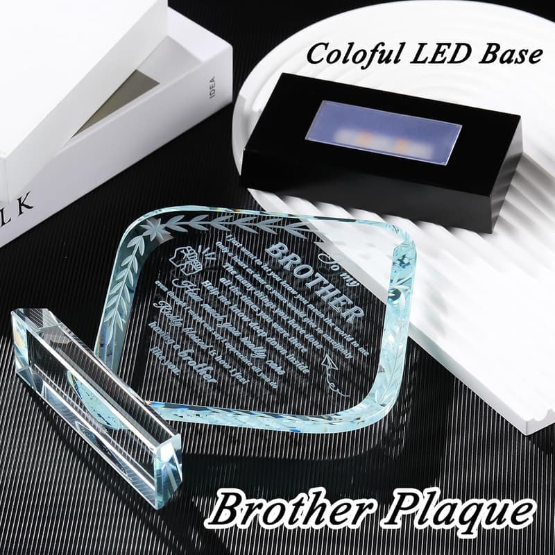 Meaningful Crystal Brother Plaque Keepsake from Sister