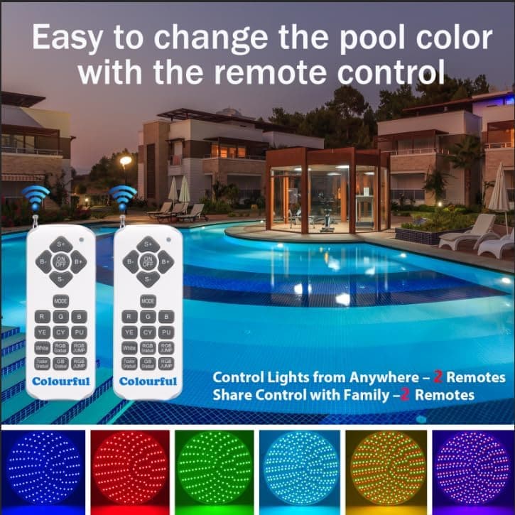RGB LED Pool Light Bulb for Inground Pools, E26, 50W