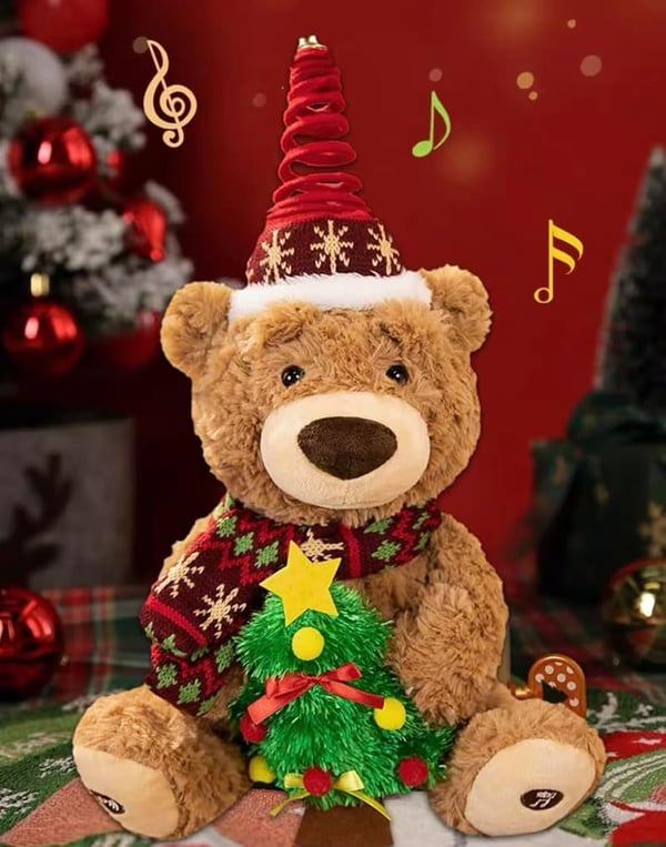 Singing Teddy Bear Plush Toy - Christmas & Birthday Gift for Kids