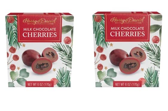Gourmet Milk Chocolate Covered Cherries Gift Set (6 oz, Pack of 2)