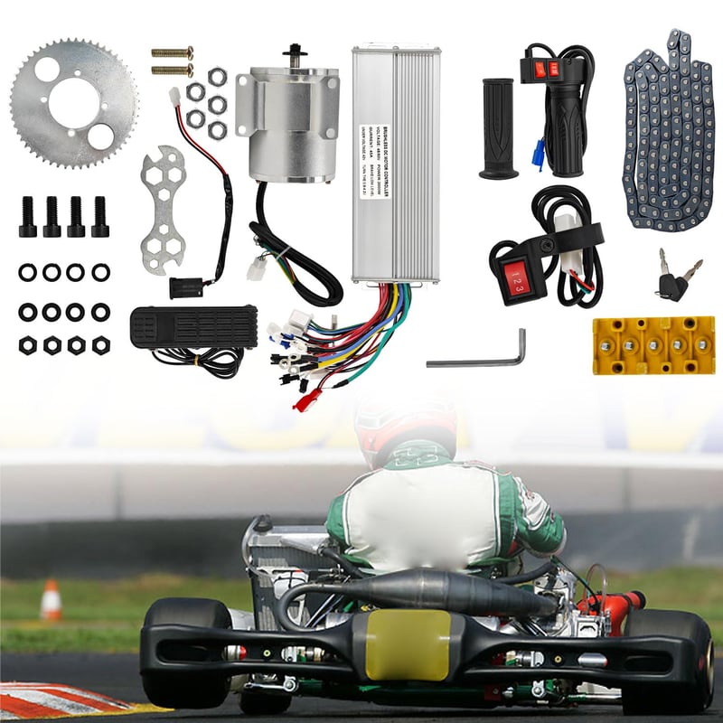 High-Speed 60V Brushless DC Motor Kit with Controller for Gokart