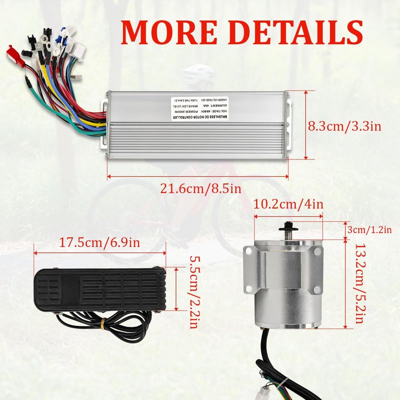 High-Speed 60V Brushless DC Motor Kit with Controller for Gokart