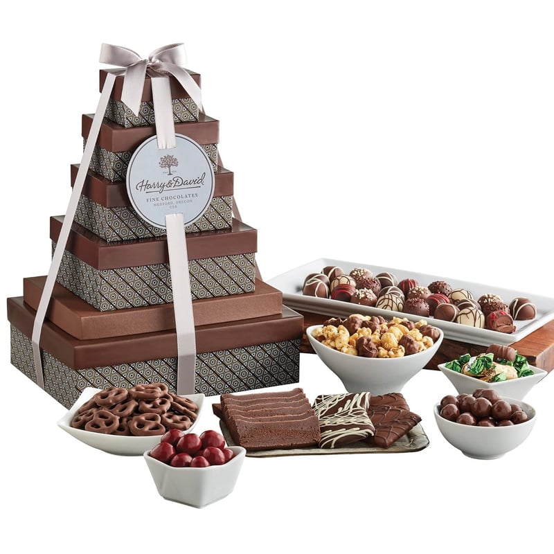 Deluxe Chocolate Gift Tower - Assorted Milk & Dark Chocolates