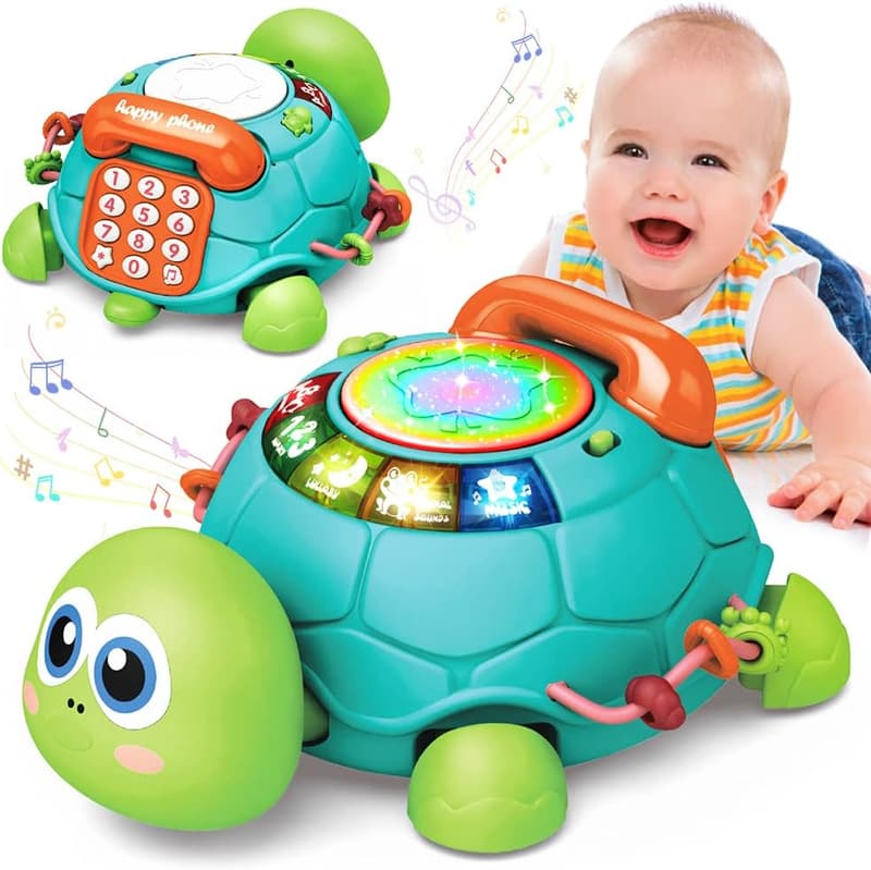 Musical Turtle Toy for Infants 6-12 Months – Early Learning Gift