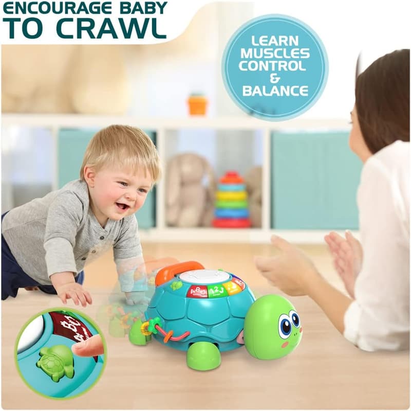 Musical Turtle Toy for Infants 6-12 Months – Early Learning Gift