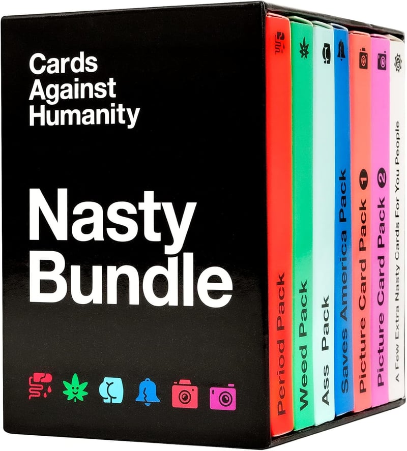 Cards Against Humanity: Nasty Bundle with 6 Themed Packs & 10 New Cards