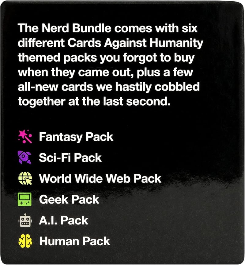 Nerd Bundle: Cards Against Humanity with 6 Themed Packs + 10 New Cards