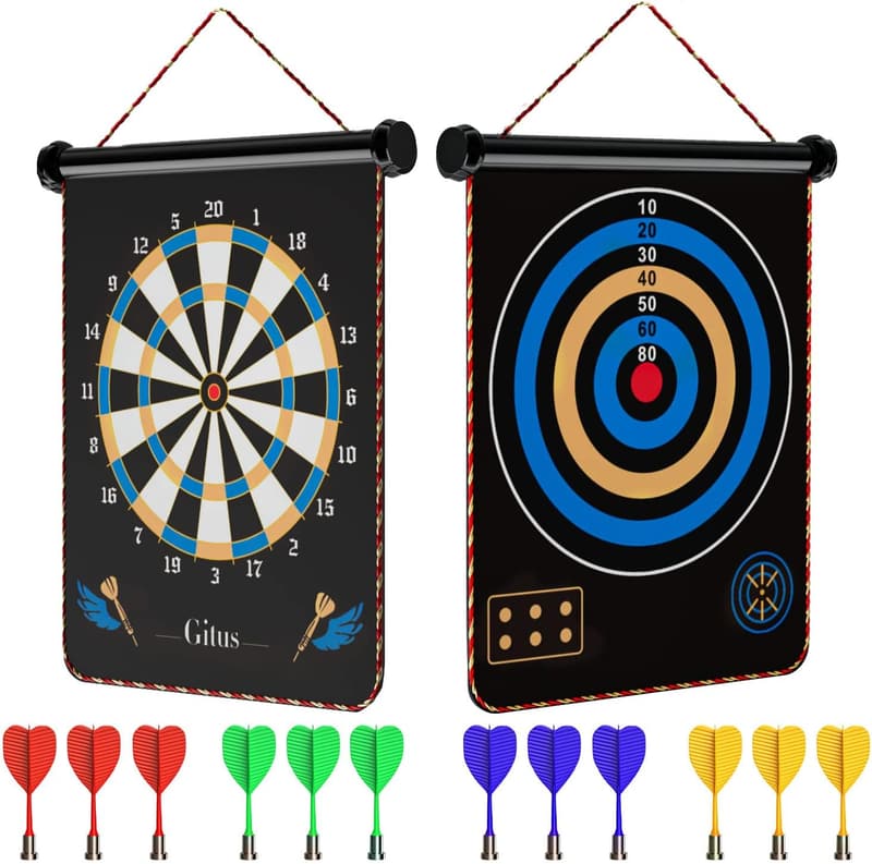 Magnetic Dart Board Set with 12 Darts - Fun Gift for Teen Boys