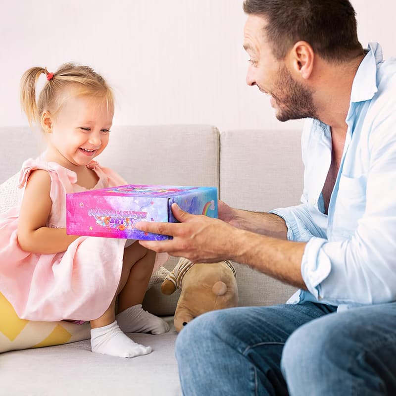 Unicorn Gift Set for Girls - Light Up Pillow, Diary, Bottle & More