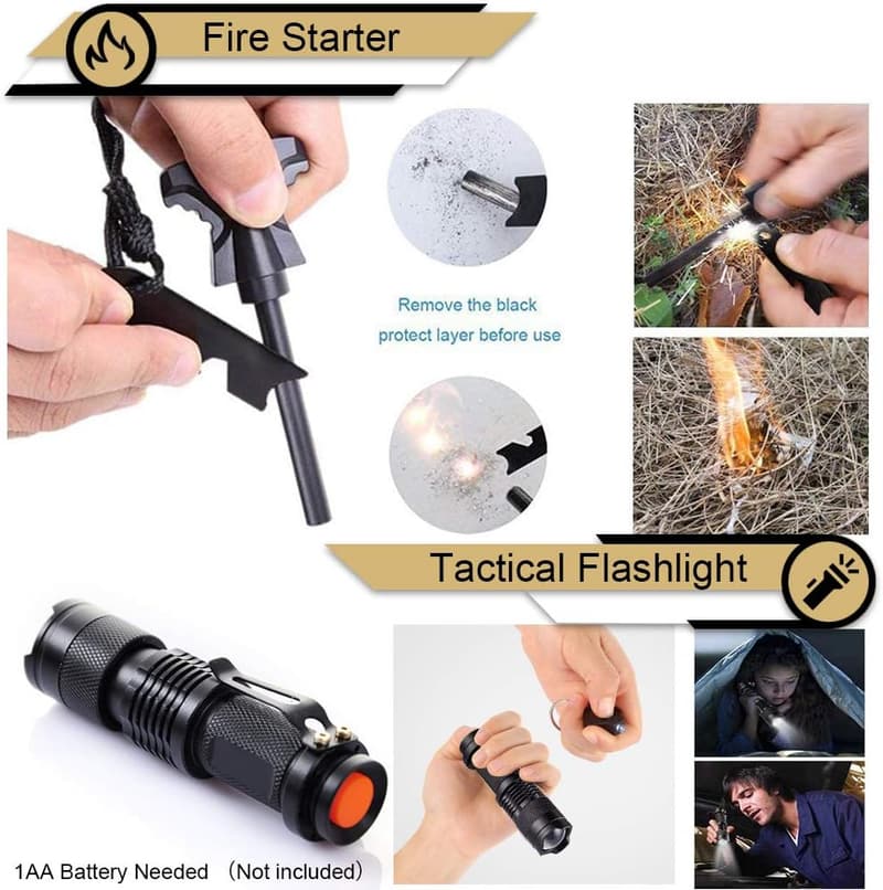 15-in-1 Outdoor Survival Kit for Men - Ideal Christmas Gift