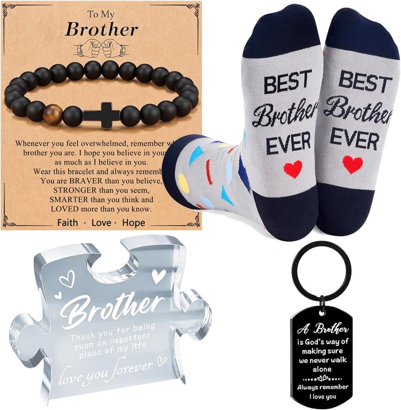 Funny Birthday Gifts for Brother - 4PC Set from Sister