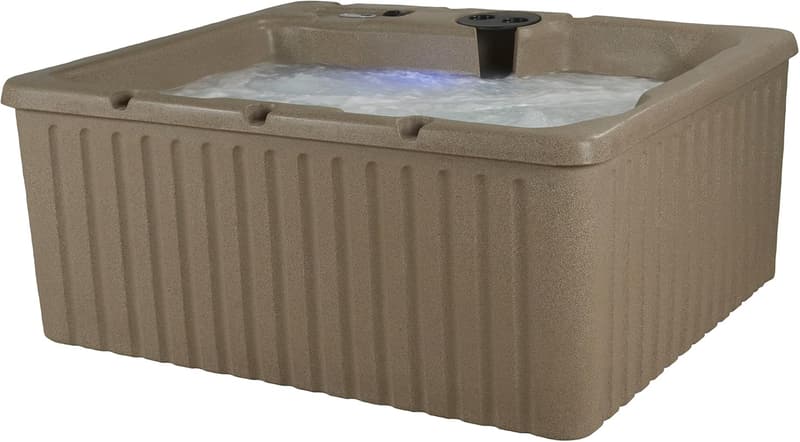 Plug and Play Hot Tub for 4 Adults with Stainless Steel Heater