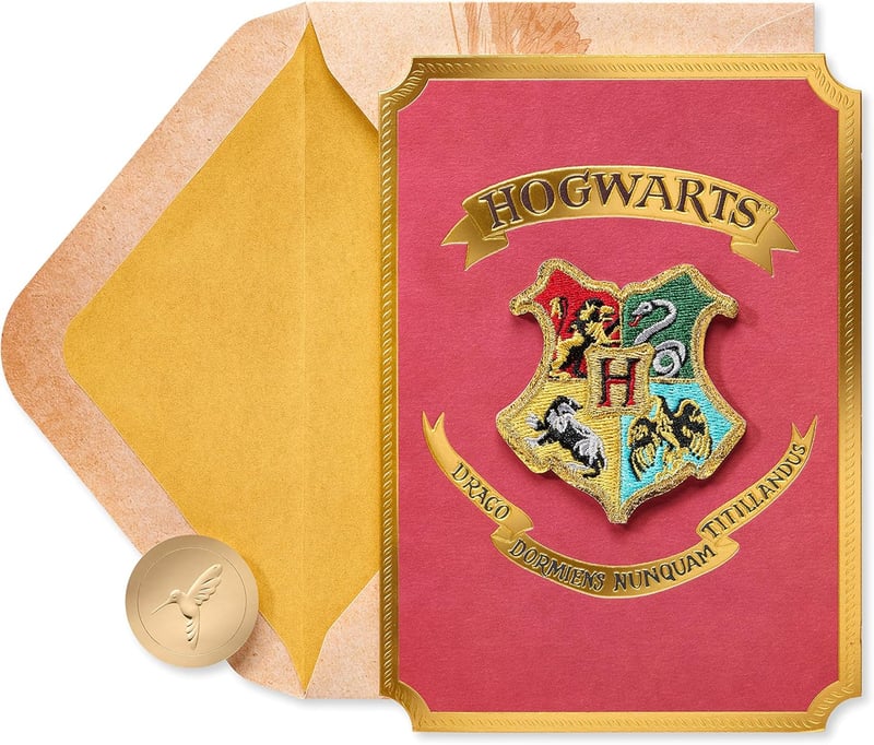 Harry Potter Hogwarts Patch Blank Card