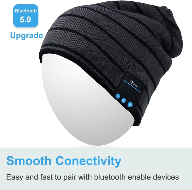 Bluetooth Beanie Hat with Wireless Headphones for Outdoor Sports